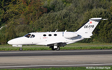 Cessna 510 Citation Mustang | OE-FFB | untitled (GlobeAir)  |  This Cessna 510 Citation Mustang is one of 20 aircraft of this type operated by GlobeAir. It is seen here arriving from Florence.  | Z&UUML;RICH (LSZH/ZRH) 18.09.2025