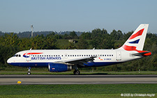 Airbus A319-131 | G-DBCH | British Airways  |  This Airbus A319 was initially delivered on 23FEB2006 to bmi British Midland. The airline was purchased on 20APR2012 by IAG and integrated into British Airways by 27OCT2012. | Z&UUML;RICH (LSZH/ZRH) 19.09.2025