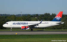 Airbus A320-232 | YU-APO | Air Serbia  |  This Airbus A320 is one of 3 aircraft of this type being operated by Air Serbia and the sole with winglets. | Z&UUML;RICH (LSZH/ZRH) 19.09.2025