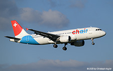 Airbus A320-214 | HB-JOS | Chair Airlines  |  Chair Airlines operates 3 Airbus A320 and 1 Airbus A319. Here HB-JOS is captured approaching runway 14 in Zurich as flight CSW445 from Prishtina.  | Z&UUML;RICH (LSZH/ZRH) 15.10.2025