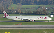 Airbus A350-1041 | A7-ANT | Qatar Airways  |  Qatar Airways sometimes also use the longer Airbus A350-1000 on its flights to Zurich.  | Z&UUML;RICH (LSZH/ZRH) 31.10.2025