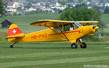 Piper PA-18-150 Super Cub | HB-PHZ | private  |  This Piper Super Cub is arriving from Grenchen. | LSZO 14.06.2025
