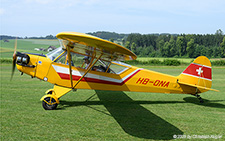 Piper L-4J Grasshopper | HB-ONA | private  |  This Piper L-4J Grasshopper has just arrived from Kagiswil and is now taxing towards its parking position | LSZO 14.06.2025