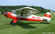 Piper L-4H Grasshopper | HB-OUS | private  |  This Piper L-4H Grasshopper is one of the first aircraft to depart. | LSZO 14.06.2025