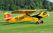 Piper L-4J Grasshopper | HB-ODX | private  |  This Piper J3 was built in 1944 as is powered by a Continental A-65 engine. | LSZO 14.06.2025