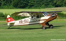Piper L-4J Grasshopper | HB-ELI | private  |  This Piper L-4J Grasshopper is returning from its pleasure flight | LSZO 14.06.2025