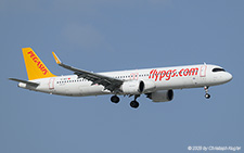 Airbus A321-251nx | TC-RDY | Pegasus Airlines  |  This Airbus A321neo of Pegasus Airlines is equipped with 239 seat in an economy class only configuration. It is captures operating flight PGT2010 from Istanbul Sabiha Gökcen to Antalya. A flight which lasted only 0:48 hours. | ANTALYA (LTAI/AYT) 11.05.2025