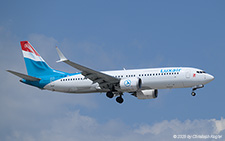 Boeing 737 MAX 8 | LX-LBK | Luxair  |  Luxair operates two Boeing 737 MAX 8, one of them is seen here arriving from Luxembourg as flight LGL835. | ANTALYA (LTAI/AYT) 14.05.2025